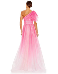 Prom Long One Shoulder Ball Gown One Shoulder Detail Mac Duggal 20377