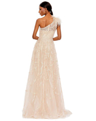 Prom Long One Shoulder Formal Gown One Shoulder Detail Mac Duggal 20389