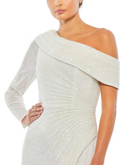 Prom Long One Shoulder Formal Gown One Shoulder Detail Mac Duggal 26571