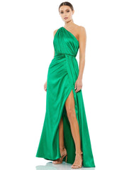 Prom Long One Shoulder Formal Gown One Shoulder Detail Mac Duggal 26654