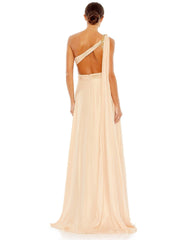 Prom One Shoulder Long Formal Gown One Shoulder Detail Mac Duggal 68053