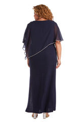 Long Plus Size Dress Poncho R&M Richards 7076W