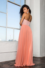 Strapless Long Prom Evening Gown