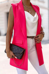 Expect The Best Flap Detail Blazer Vest
