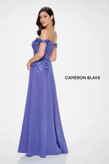 Cameron Blake CB211 Long Formal A Line Sequin Evening Gown
