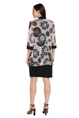 Two Piece Printed Dress Short Jacket Petite R&M Richards 1073P
