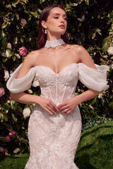 WL031 - Detachable Wings Mermaid Wedding Gown - Andrea & Leo