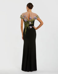 Long Floral Evening Dress Fitted Formal Mac Duggal 11912