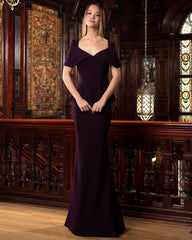 Alexander by Daymor 1578 Long Evening Formal Peplum Dress