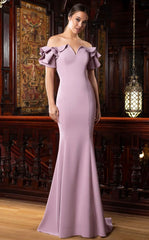 Alexander by Daymor 1588 Formal Long Ruffle Sleeve Evening Dress