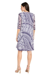 Short Printed Dress 2 Piece Petite R&M Richards 1627P