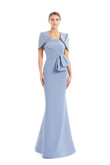 Alexander By Daymor 1656F22 Pleated Long Formal Evening Bolero Dress