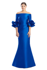 Alexander by Daymor 1758S23 Pleated Long Formal Mermaid Evening Dress