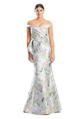 Alexander by Daymor 1767S23 Long Mermaid Floral Printed Evening Dress