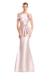 Alexander by Daymor 1783S23 Pleated Long Formal Beaded Evening Dress