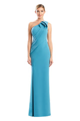 Alexander by Daymor 1788S23 Pleated Long Formal Fitted Slit Evening Dress