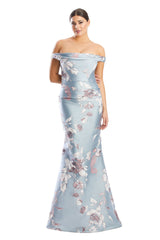 Alexander by Daymor 1791S23 Long Fitted Formal Floral Print Evening Dress