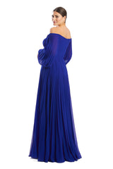 Alexander by Daymor 1792S23 Pleated Long Formal A Line Evening Dress