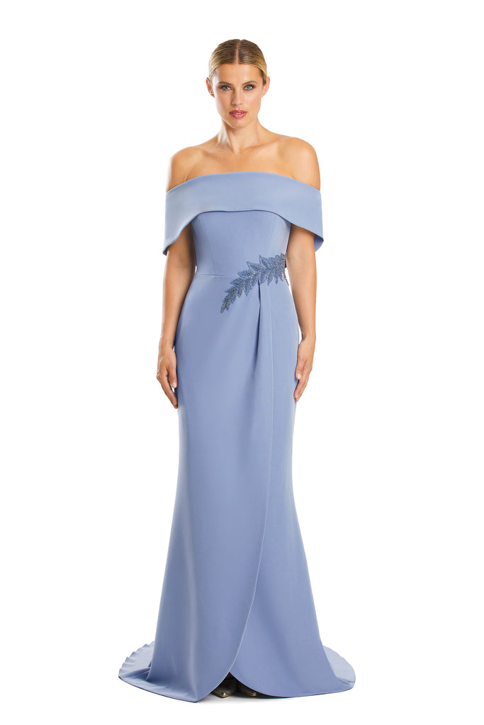 Alexander by Daymor 1853F23 Long Formal Beaded Applique Evening Dress