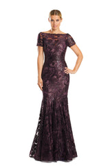 Alexander by Daymor 1859F23 Long Formal Sequin Lace Applique Evening Dress