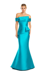 Alexander by Daymor 1878F23 Pleated Long Mermaid Formal Evening Prom Dress