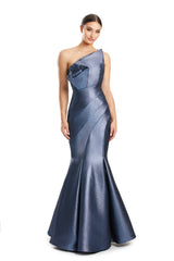 Alexander by Daymor 1879F23 Pleated Long Formal Mermaid Prom Evening Dress