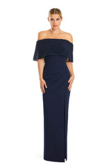 Alexander by Daymor 1883F23 Formal Long Pleated Evening Cape Dress