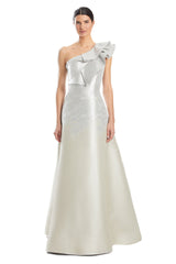 Alexander by Daymor 1950S24 A Line Long Formal Two Tone Prom Dress