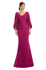 Alexander by Daymor 1974S24 Long Mother of the Bride Pleated Formal Dress