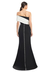 Alexander by Daymor 1981S24 Fitted Long Formal Peplum Evening Dress