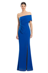 Alexander by Daymor 1981S24 Fitted Long Formal Peplum Evening Dress