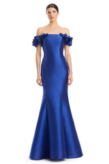 Alexander by Daymor 1991S24 Long Formal Floral Applique Mermaid Prom Dress