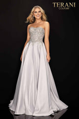 Terani Couture 2011P1197 Long Strapless Prom Dress