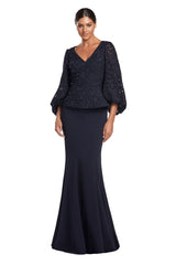Alexander by Daymor 2042-44F24 Mother of the bride Long Formal Lace Dress