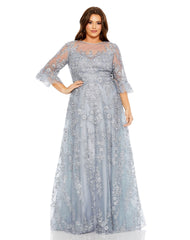 Long Formal A Line Plus Size Gown A Line Plus Size Gown Mac Duggal 20471