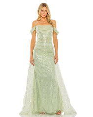 Long A Line Formal Overskirt Prom Dress A Line Overskirt Prom Mac Duggal 20515