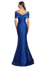 Alexander by Daymor 2053F24 Pleated Long Mermaid Formal Evening Dress
