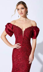 Ivonne D 221D46 Long Fitted Lace Formal Evening Dress