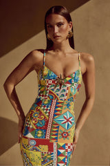 Benito Midi Dress - Phaedra Print
