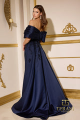Terani Couture 252E5124 Long Formal Overskirt Evening Dress