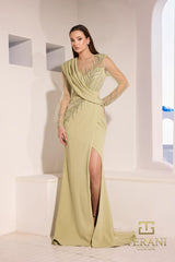 Terani Couture 252M5377 Long Sleeve Mother of the Bride Formal Dress