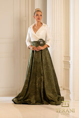 Terani Couture 252M5522 Long Formal Mother of the Bride A Line Dress