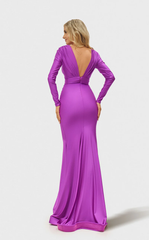 Jessica Angel 2661 Long Sleeve Formal Slit Evening Dress