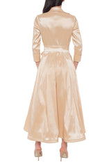 Marina 268350 Midi Length A Line Cocktail Pocket Dress
