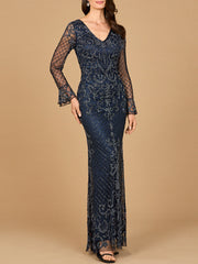 Lara Dresses 28867 Long Formal Beaded Evening Dress