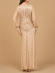 Lara Dresses 28894 Long Beaded Formal Glitter Evening Dress