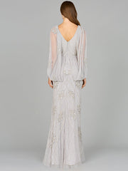 Lara Dresses 29095 Long Formal Beaded Cape Evening Dress