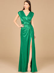 Lara Dresses 29124 Fitted Long Formal Metallic Evening Dress