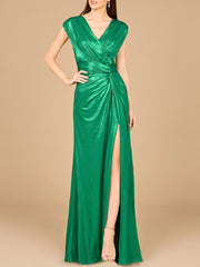 Lara Dresses 29124 Fitted Long Formal Metallic Evening Dress