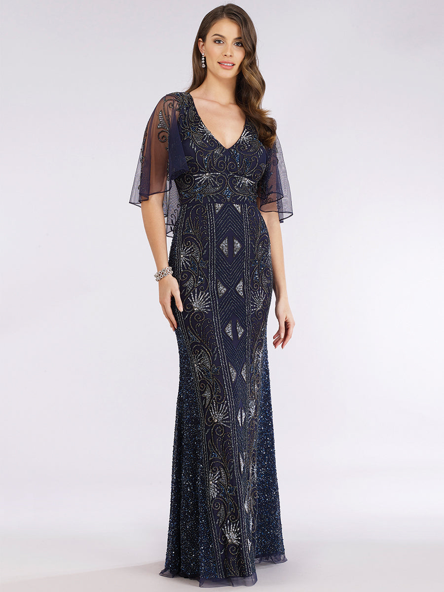 Lara Dresses 29393 Beaded Long Formal Mother of the Bride Dress